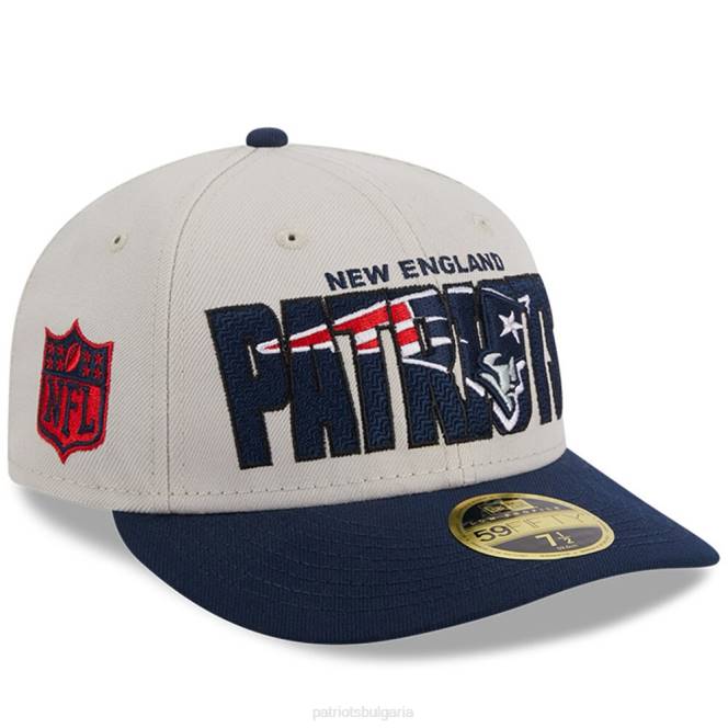 аксесоари Patriots Jersey нова ера камък/морско синьо 2023 nfl draft нисък профил 59fifty вталена шапка мъже T8TH194