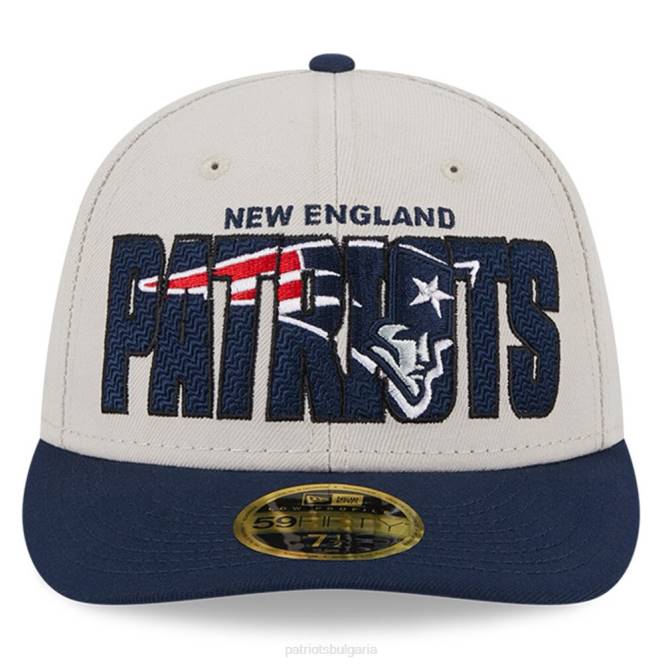 аксесоари Patriots Jersey нова ера камък/морско синьо 2023 nfl draft нисък профил 59fifty вталена шапка мъже T8TH194
