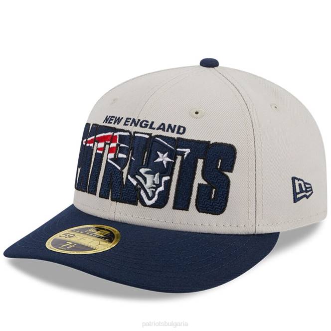 аксесоари Patriots Jersey нова ера камък/морско синьо 2023 nfl draft нисък профил 59fifty вталена шапка мъже T8TH194