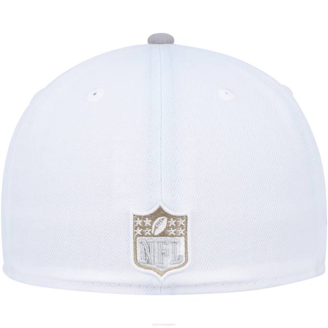 аксесоари Patriots Jersey нова ера бяло/сиво 50th юбилей златна подкозирка 59fifty вталена шапка мъже T8TH432