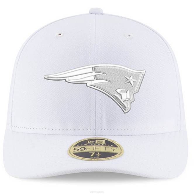 аксесоари Patriots Jersey нова ера бяло върху бяло нисък профил 59fifty вталена шапка мъже T8TH306
