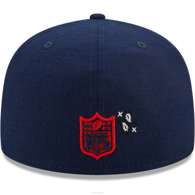 аксесоари Patriots Jersey нова ера тъмносиня бандана 59fifty вталена шапка мъже T8TH408