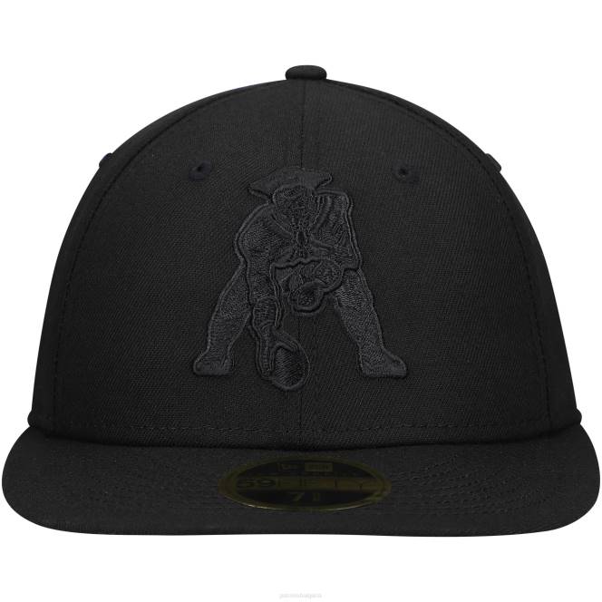 аксесоари Patriots Jersey нова ера черно историческо лого черно върху черно нисък профил 59fifty ii вталена шапка мъже T8TH279