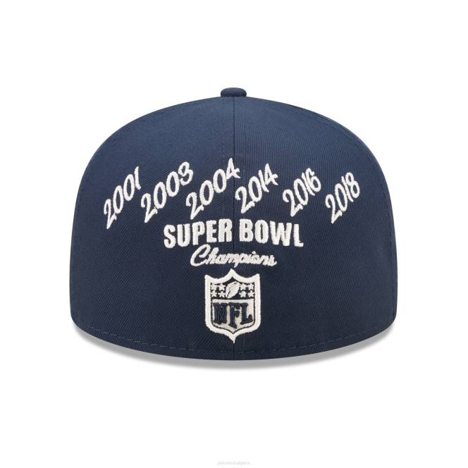 аксесоари Patriots Jersey нова ера синя корона 6x Super bowl шампиони 59fifty вталена шапка мъже T8TH255
