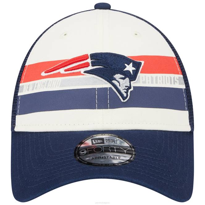 аксесоари Patriots Jersey нова ера кремава/морска шапка с екипно райе на камион 9forty snapback мъже T8TH330