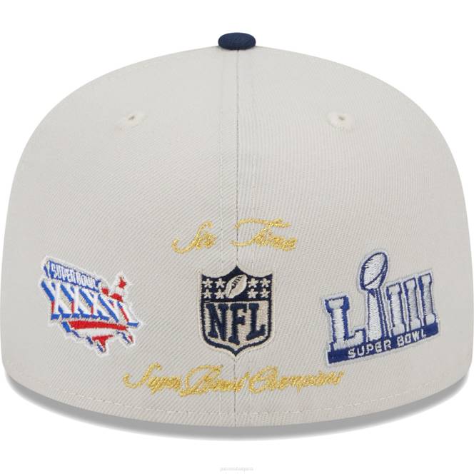 аксесоари Patriots Jersey нова ера каки/тъмносиня Super bowl шампиони кръпка 59fifty вталена шапка мъже T8TH304