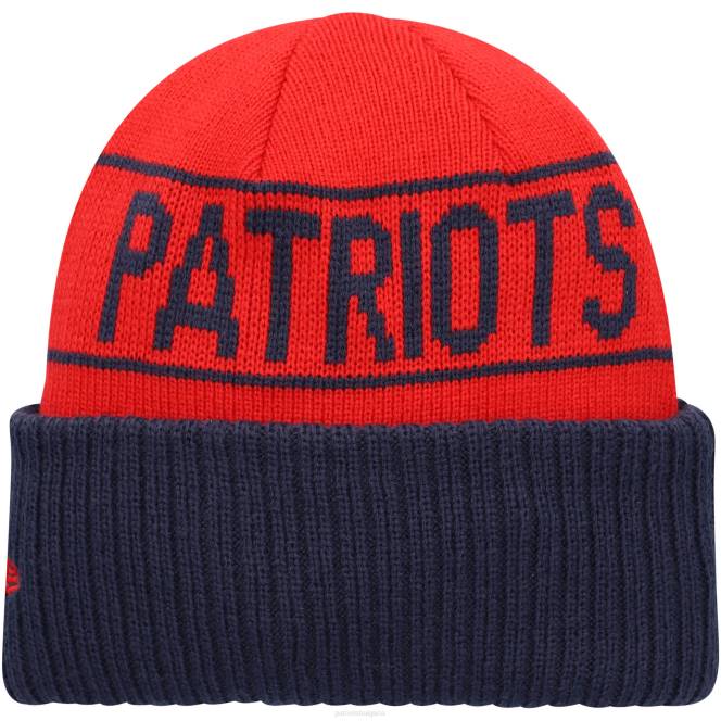 аксесоари Patriots Jersey нова ера червена/морска реверсивна плетена шапка с маншети мъже T8TH440