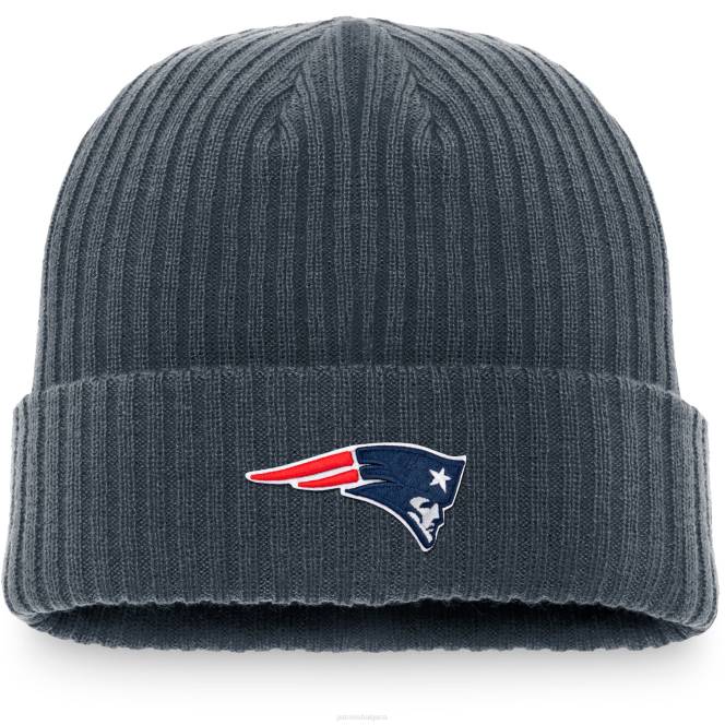 аксесоари Patriots Jersey плетена шапка с маншети с маншети с марка charcoal dark shadow мъже T8TH402