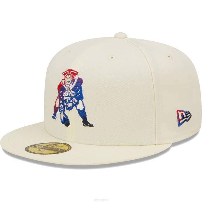 аксесоари Patriots Jersey вталена шапка от нова ера кремав хромиран цвят dim 59fifty мъже T8TH126