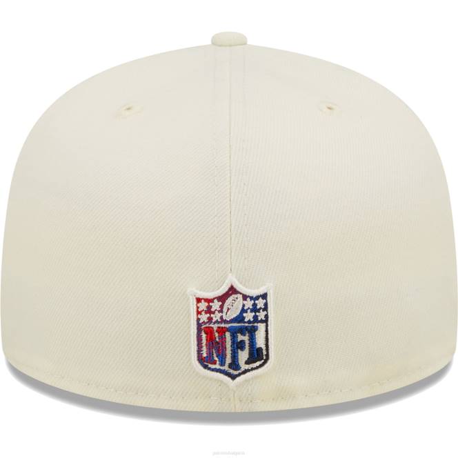 аксесоари Patriots Jersey вталена шапка от нова ера кремав хромиран цвят dim 59fifty мъже T8TH126