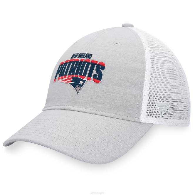 аксесоари Patriots Jersey fanatics брандирана хедър сиво/бяла шапка на шофьор на камион мъже T8TH201