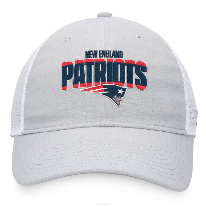 аксесоари Patriots Jersey fanatics брандирана хедър сиво/бяла шапка на шофьор на камион мъже T8TH201