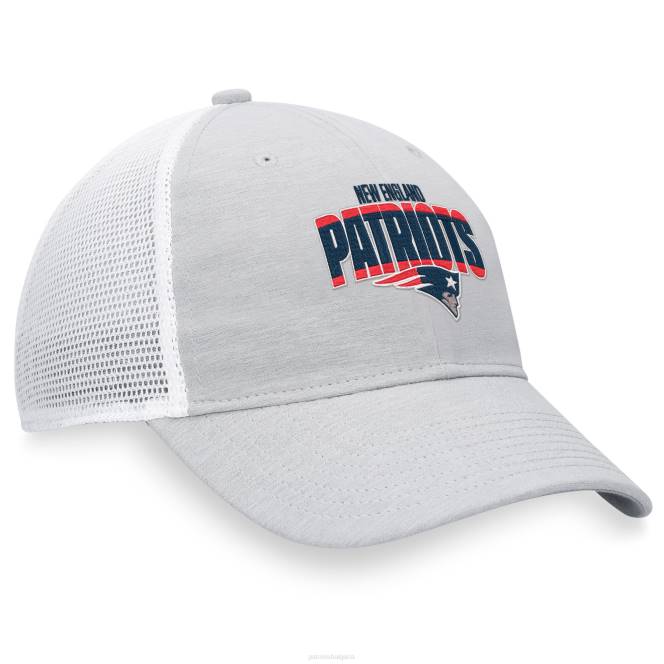 аксесоари Patriots Jersey fanatics брандирана хедър сиво/бяла шапка на шофьор на камион мъже T8TH201