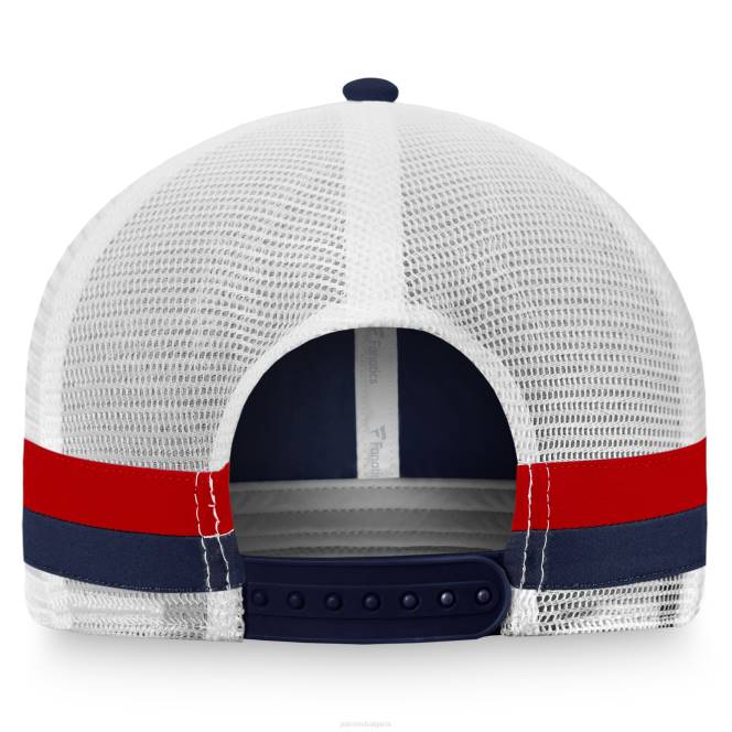 аксесоари Patriots Jersey шапка на шофьор на камион с емблематична екипна лента с марка fanatics в синьо/бяло мъже T8TH368