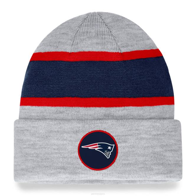 аксесоари Patriots Jersey плетена шапка с маншети с лого на fanatics heather grey мъже T8TH326