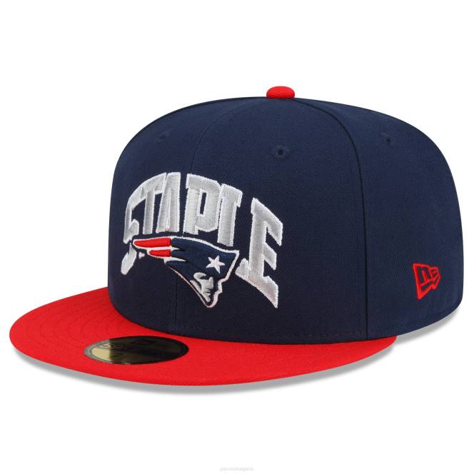 аксесоари Patriots Jersey Нова ера тъмно/червена nfl x staple колекция 59fifty вталена шапка мъже T8TH301
