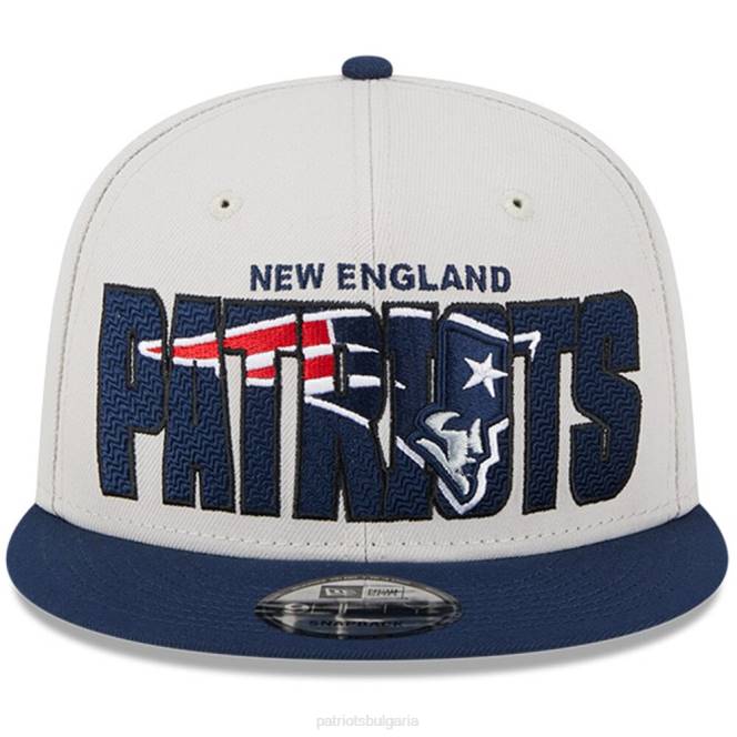 аксесоари Patriots Jersey нова ера stone/navy 2023 nfl draft 9fifty snapback регулируема шапка мъже T8TH117