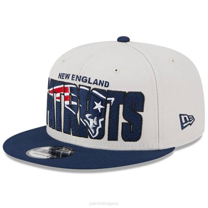 аксесоари Patriots Jersey нова ера stone/navy 2023 nfl draft 9fifty snapback регулируема шапка мъже T8TH117