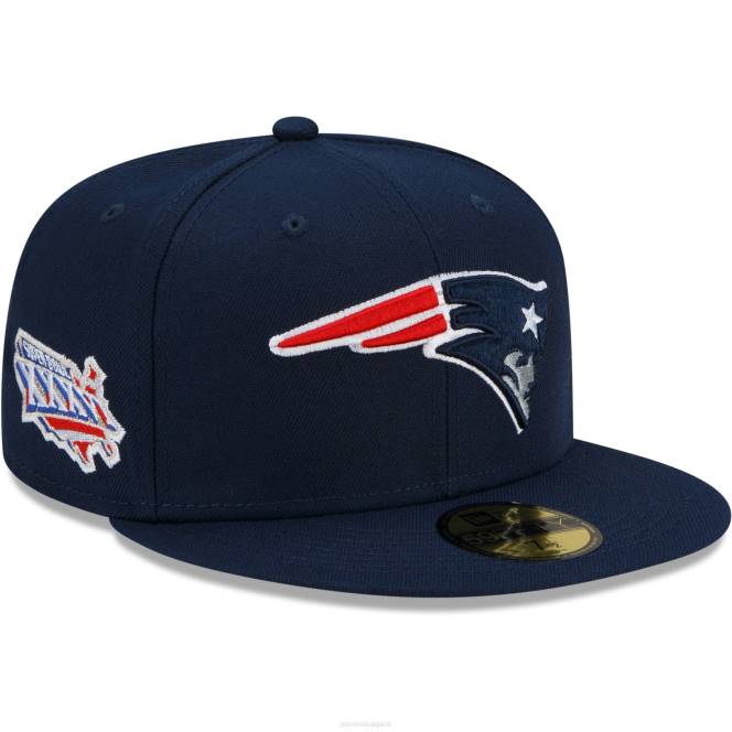 аксесоари Patriots Jersey нова ера тъмно синя кръпка супер купа xxxvi 59fifty вталена шапка мъже T8TH224