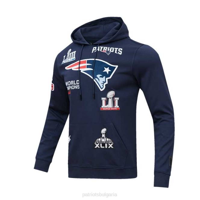 облекло Patriots Jersey професионален стандартен пуловер с качулка 6x Super Bowl Champions мъже T8TH507