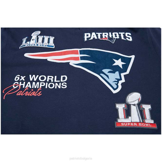 облекло Patriots Jersey професионален стандартен пуловер с качулка 6x Super Bowl Champions мъже T8TH507
