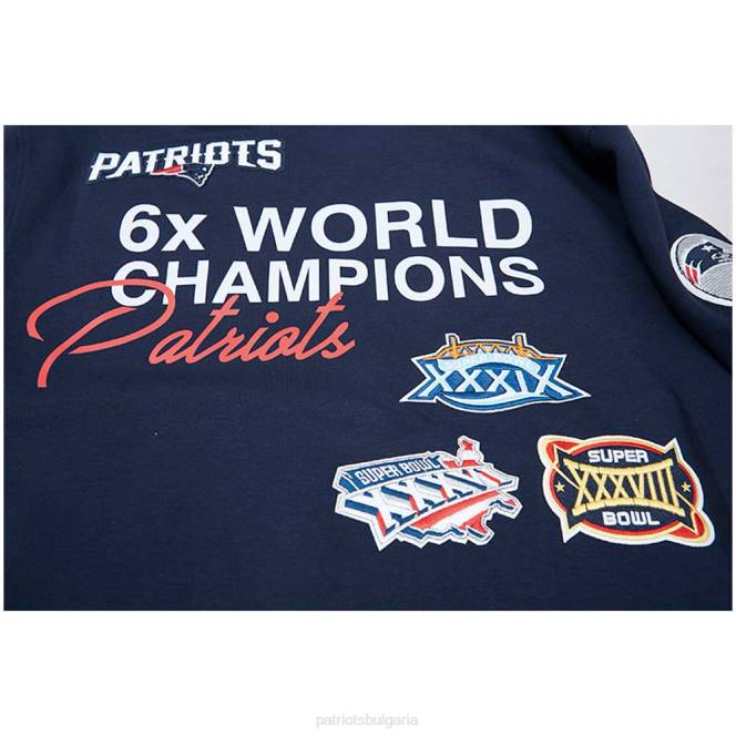 облекло Patriots Jersey професионален стандартен пуловер с качулка 6x Super Bowl Champions мъже T8TH507