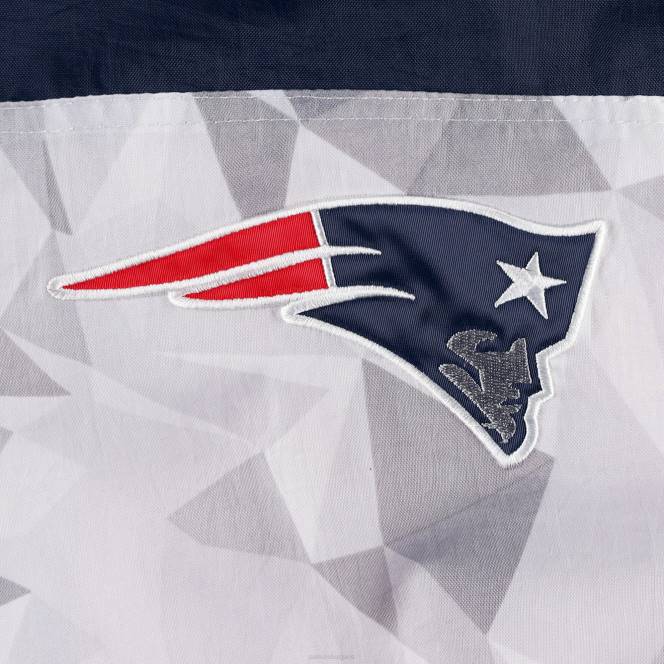 облекло Patriots Jersey бяло/тъмносиньо яке с качулка и качулка с половин цип за четвъртък вечер мъже T8TH490