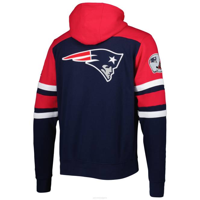 облекло Patriots Jersey стартово тъмносиньо екстремно яке с качулка с пълен цип мъже T8TH510
