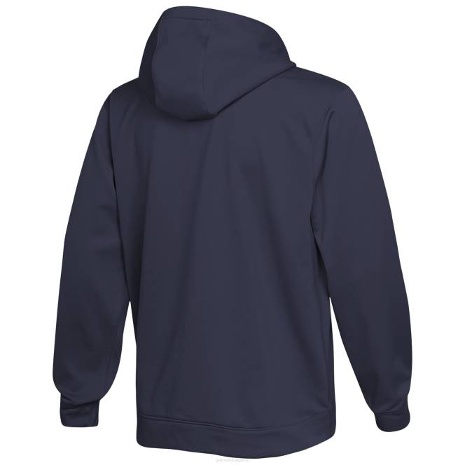 облекло Patriots Jersey нова ера тъмносин комбиниран автентичен разделен отбранителен пуловер с качулка мъже T8TH552