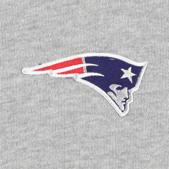 облекло Patriots Jersey Хедър сиво голямо и високо поларено яке с качулка с пълен цип мъже T8TH583