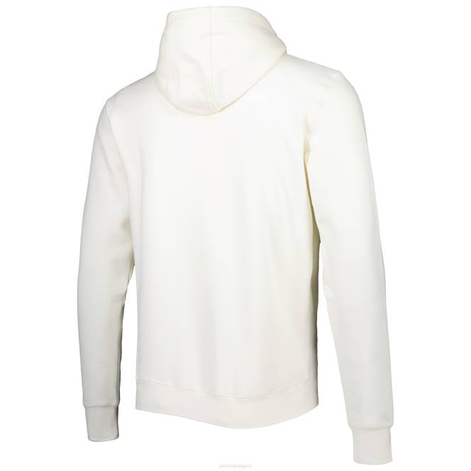 облекло Patriots Jersey нова ера кремав страничен хромиран пуловер с качулка мъже T8TH601