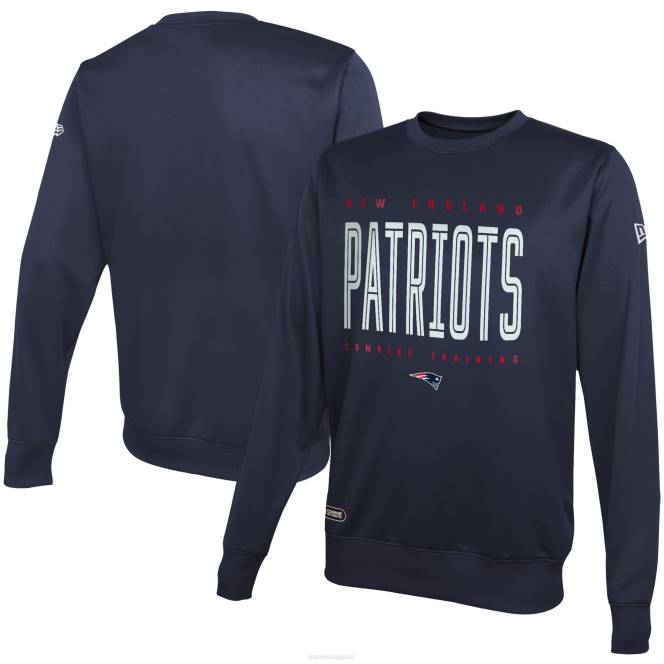 облекло Patriots Jersey нова ера тъмносин комбиниран автентичен топ пуловер суичър мъже T8TH616