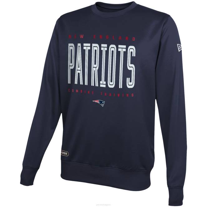 облекло Patriots Jersey нова ера тъмносин комбиниран автентичен топ пуловер суичър мъже T8TH616