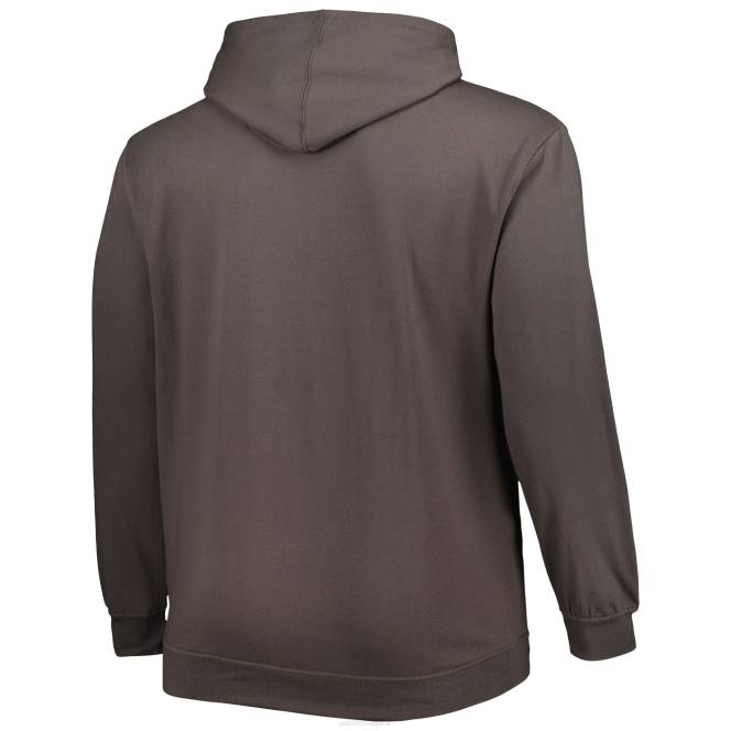 облекло Patriots Jersey въглен голям и висок пуловер с качулка с лого мъже T8TH620