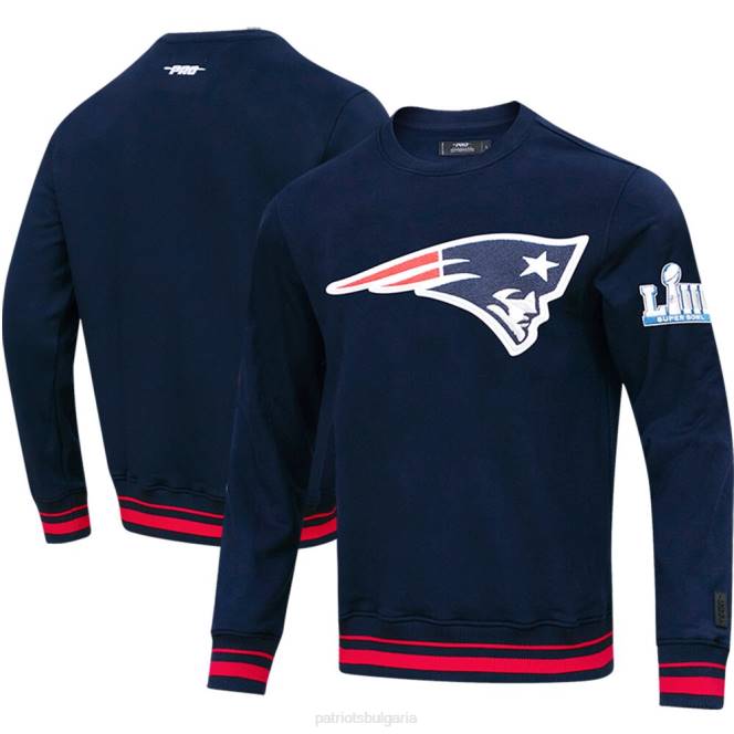 облекло Patriots Jersey професионален стандартен тъмносин пуловер с пуловер мъже T8TH633