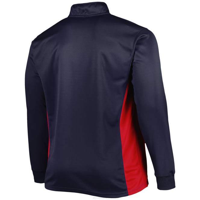 облекло Patriots Jersey тъмносин голям и висок горнище с четвърт цип мъже T8TH635