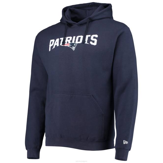 облекло Patriots Jersey пуловер с качулка от нова ера в местно синьо мъже T8TH659
