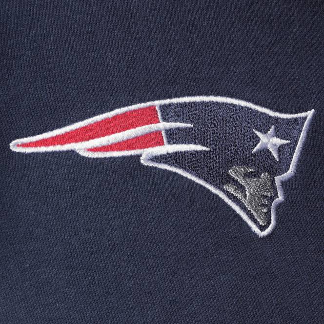 облекло Patriots Jersey суичър с качулка с цял цип за начален цвят на плейофите в тъмносиньо/червено мъже T8TH669