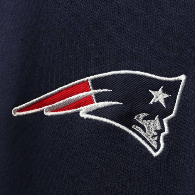 облекло Patriots Jersey начална качулка с тъмно синьо/червено лого с цял цип мъже T8TH690
