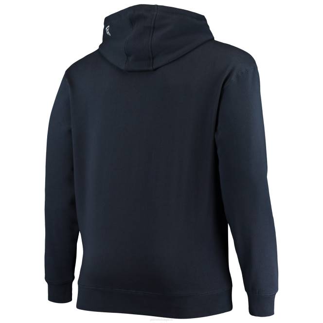 облекло Patriots Jersey нова ера тъмносин голям и висок пуловер с основно лого с качулка мъже T8TH760