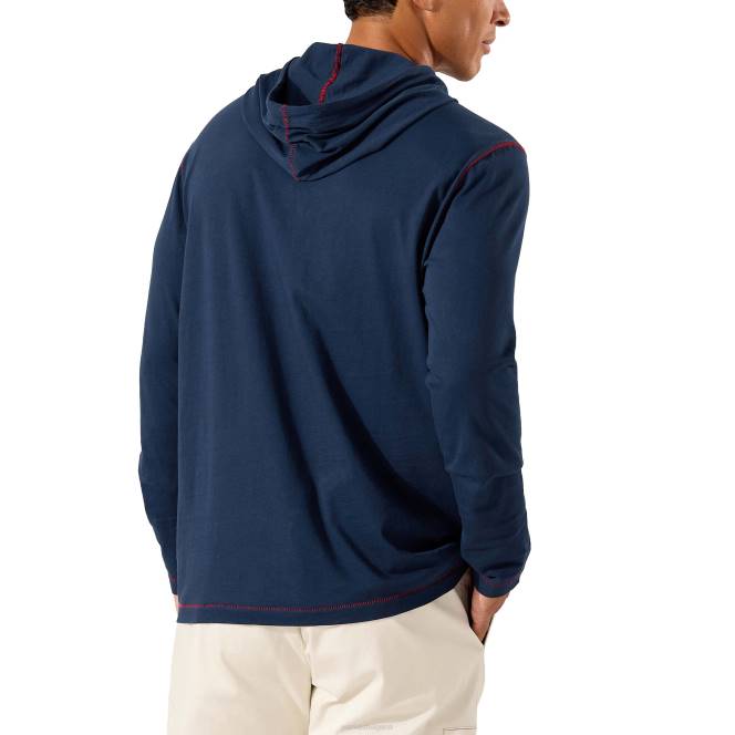 облекло Patriots Jersey Tommy Bahama тъмносинен артистичен пуловер с палми с качулка мъже T8TH806