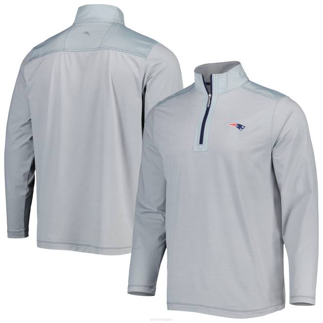 облекло Patriots Jersey Tommy bahama grey on deck яке islandzone с половин цип мъже T8TH686