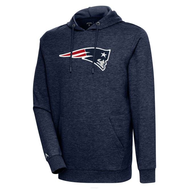 облекло Patriots Jersey antigua Heathered военноморски екшън шенил пуловер качулка мъже T8TH698