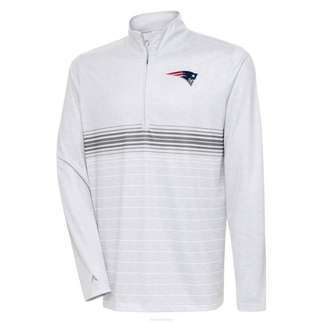 облекло Patriots Jersey antigua heather grey/steel bullseye пуловер с четвърт цип мъже T8TH765