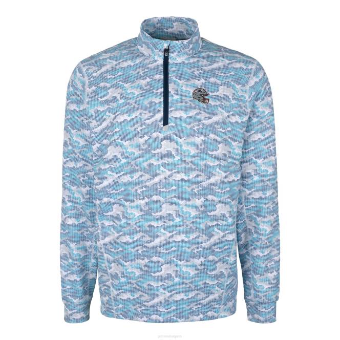 облекло Patriots Jersey cutter & buck светлосиня каска с камуфлажен печат с еластичен пуловер с четвърт цип мъже T8TH523