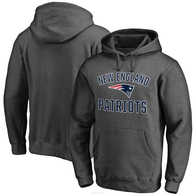 облекло Patriots Jersey fanatics брандиран Heather charcoal арка на победата екип втален пуловер качулка мъже T8TH630