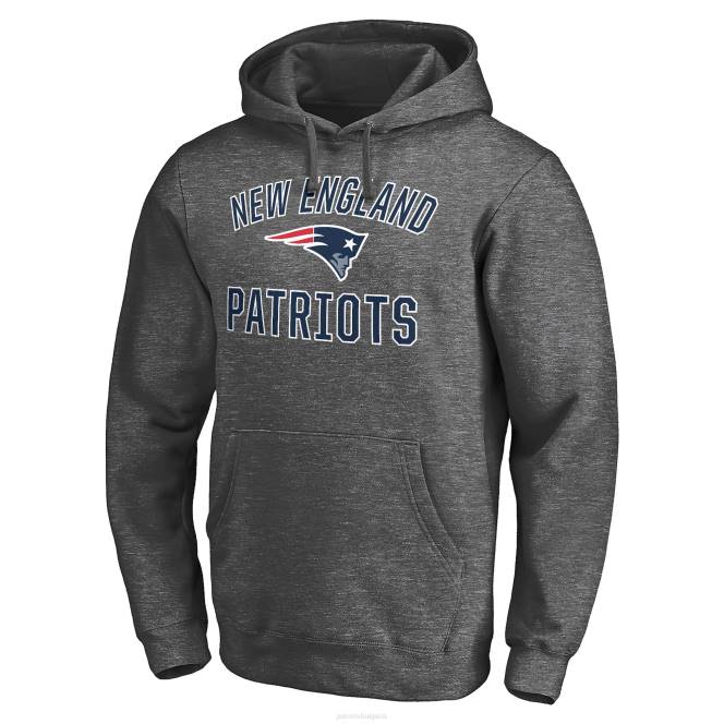 облекло Patriots Jersey fanatics брандиран Heather charcoal арка на победата екип втален пуловер качулка мъже T8TH630