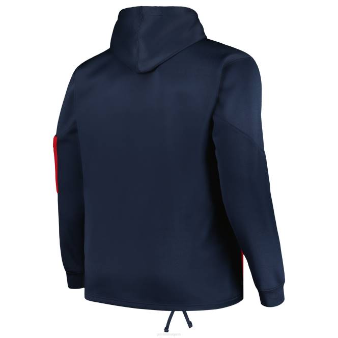 облекло Patriots Jersey голям и висок пуловер с качулка с марка fanatics мъже T8TH500