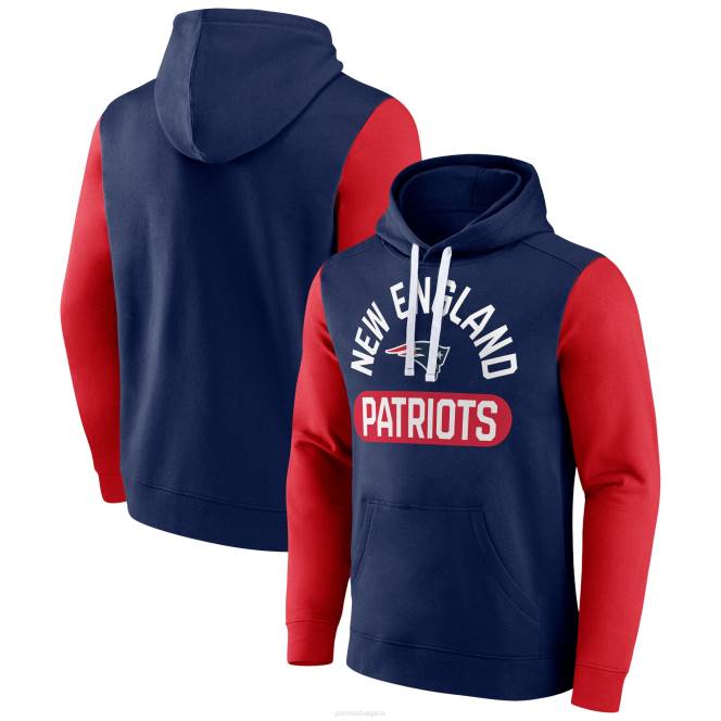 облекло Patriots Jersey пуловер с качулка в синьо с марка fanatics мъже T8TH508