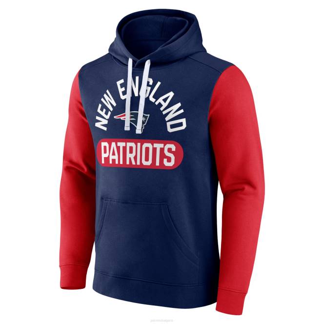 облекло Patriots Jersey пуловер с качулка в синьо с марка fanatics мъже T8TH508